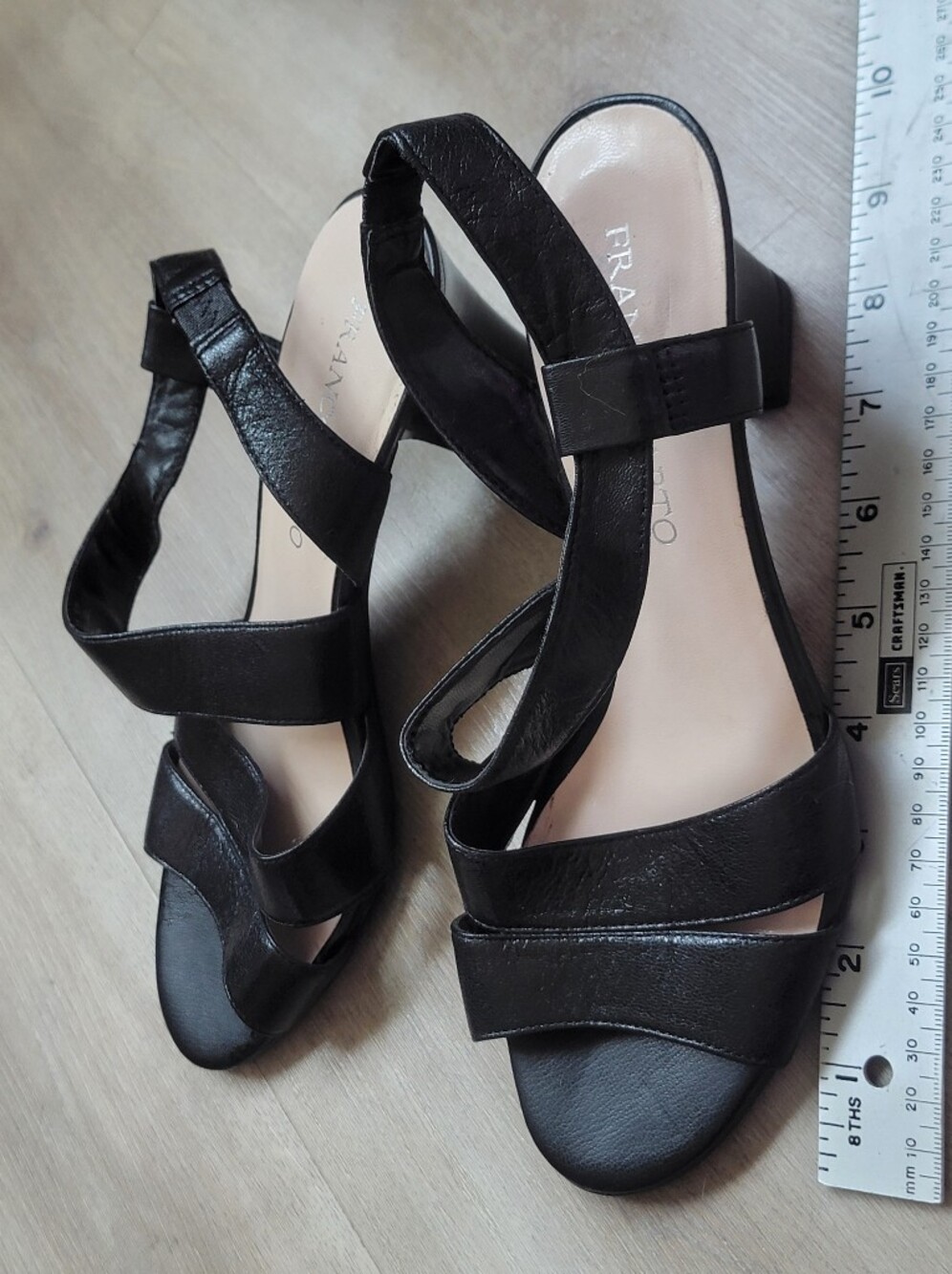 FRANCO SARTO BLACK SLING BACK HEELS